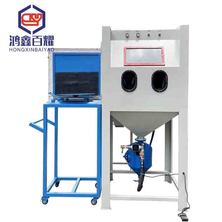 High Pressure Manual Sandblasting Machine with Turntable Cart