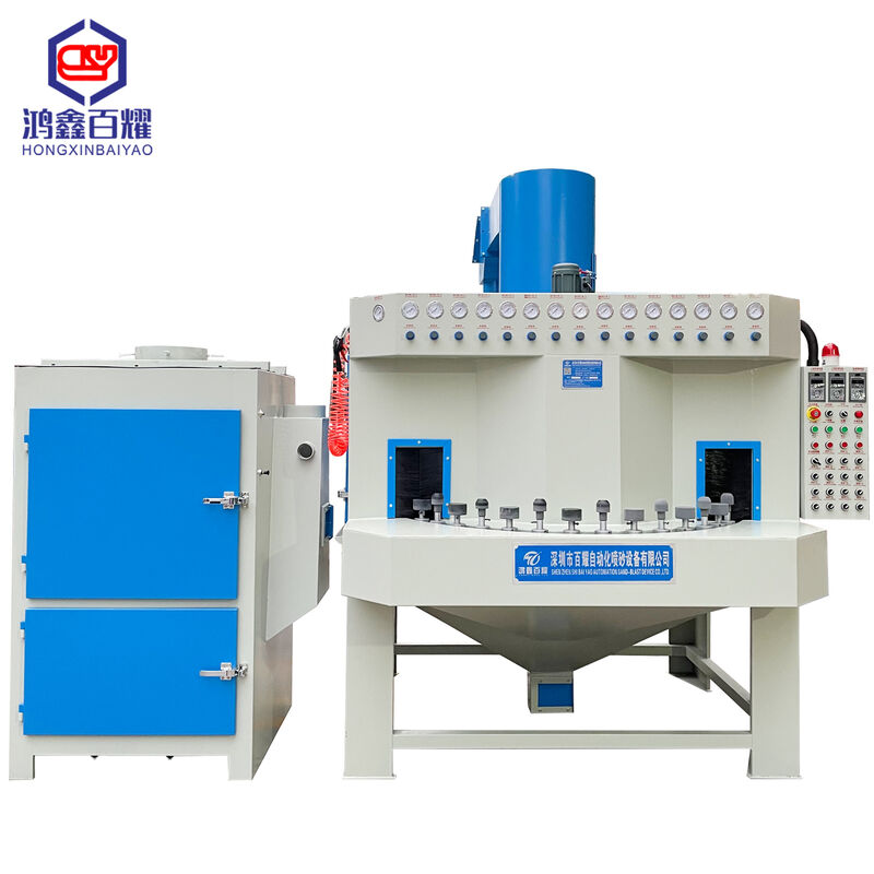 Automatic Sand Blasting Machines Turntable Type Sandblast Abrasive Cleaning