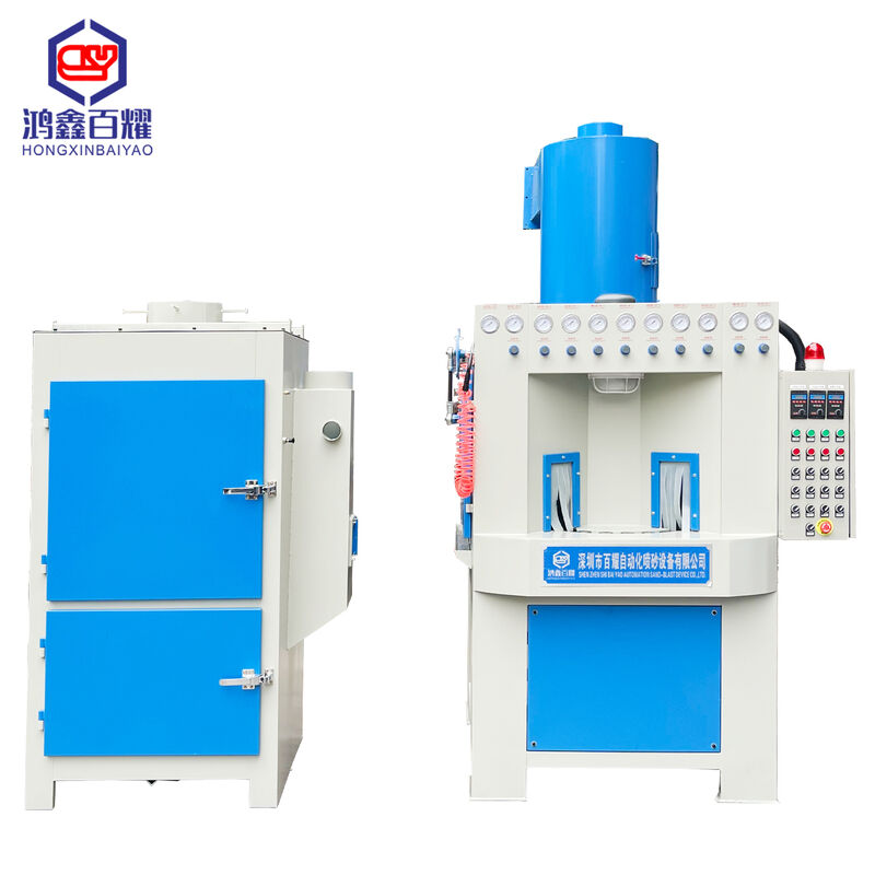 Automatic Sandblasting Machine Turntable Type with 12PCS Boron Cabide Nozzle