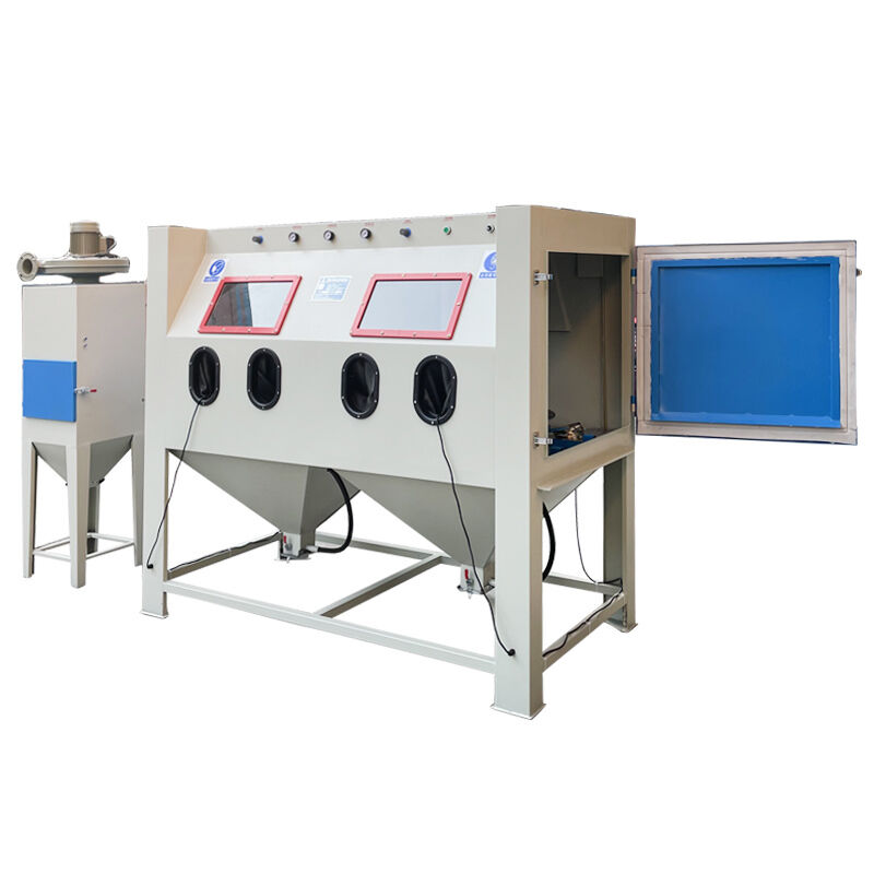 Double Station Manual Sand Blasting Machine Recycle Sand Blasting Cabinet