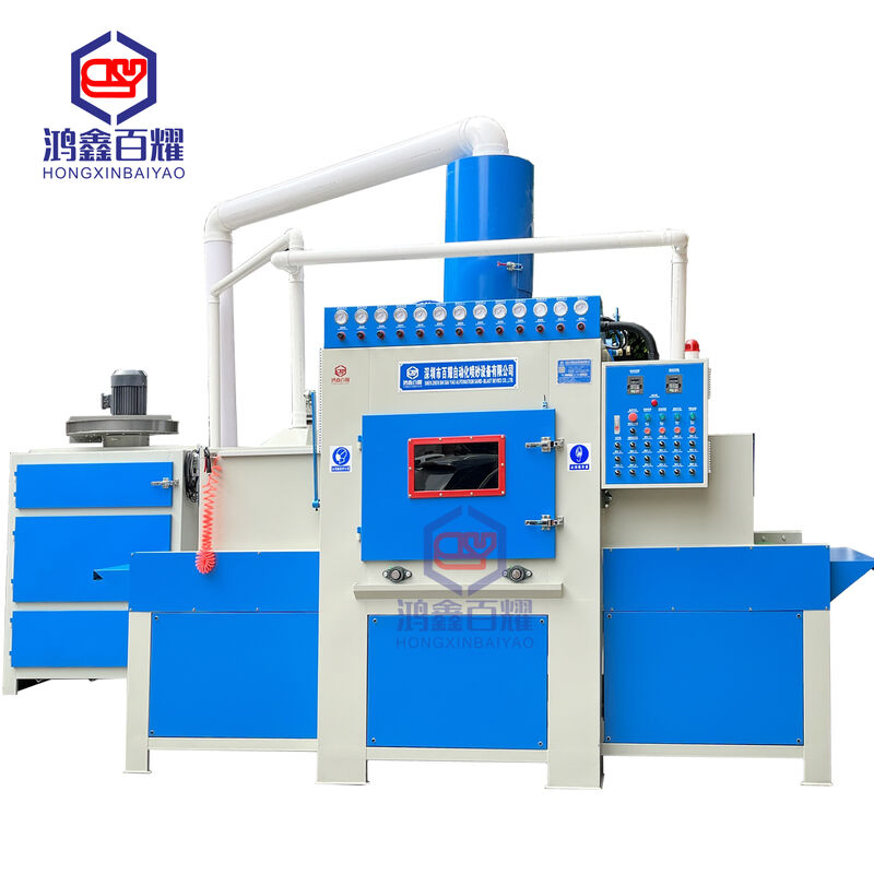 PLC Automatic Sandblasting Machine Conveying Type With 16 Blasting Guns