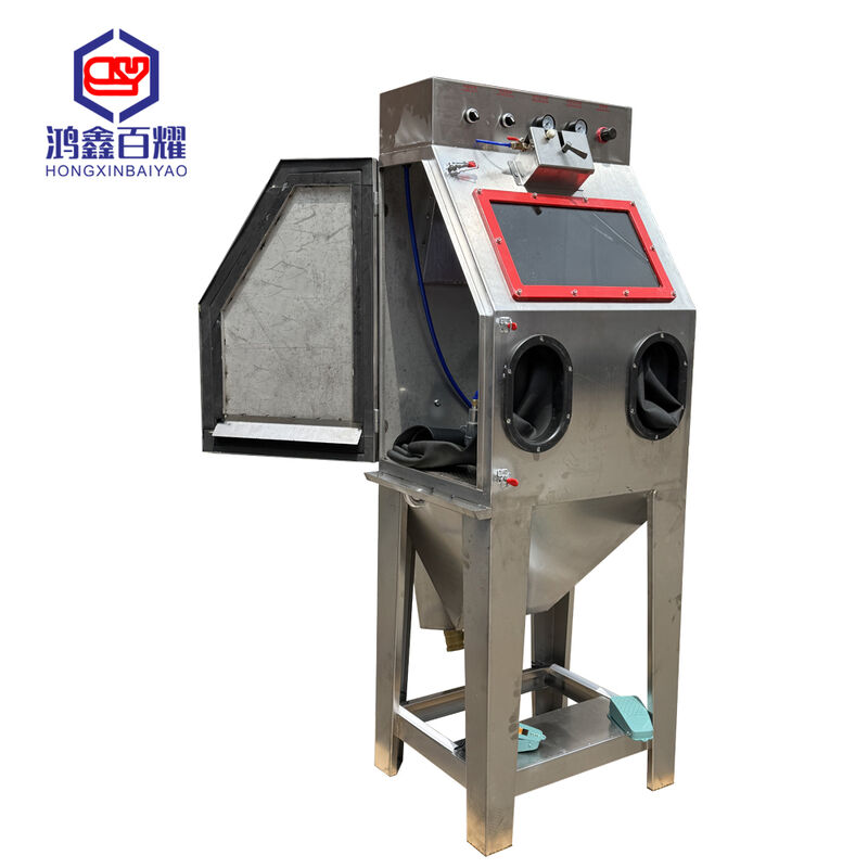 Dust Free Eco Friendly Mini Wet Sandblasting Cabinet Low Energy Consumption