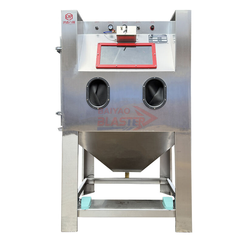 Wet Sandblasting Cabinet Vapor Blasting Machine for Descaling / Stripping