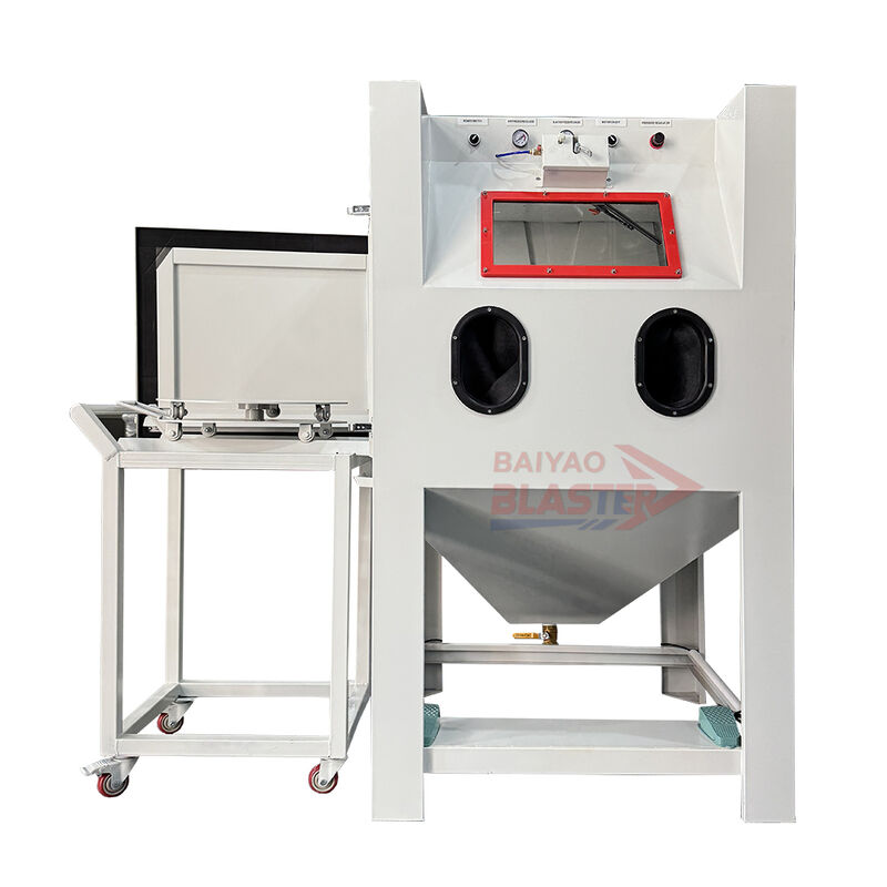 Turntable Wet Sand Blasting Machines Dust Free Sandblasting Machine