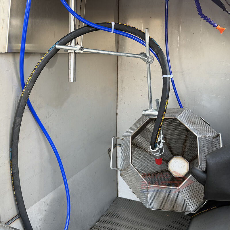 Dampfstrahlmaschine Chargen-Sandstrahlen von Kleinteilen: Automatische Trommelkorb-Nassstrahlkabine