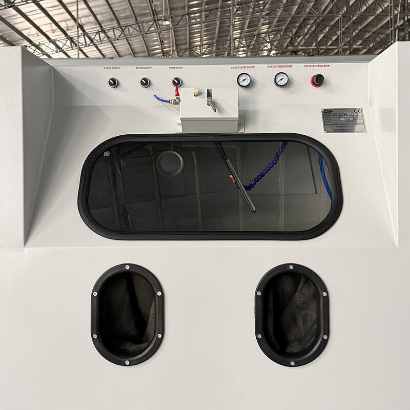 Sandblasting of Alloy Wheel Surfaces Closed Loop Wet Sandblasting Cabinet Dust-free Water Sand Blasting Machine