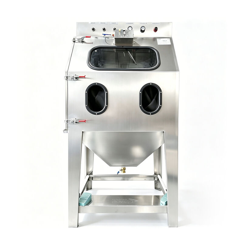 Wet Blasting Cabinet with 100% Dust-Free Design Corrosion-Resistant Build and Adjustable Slurry Control for Precision Cleaning