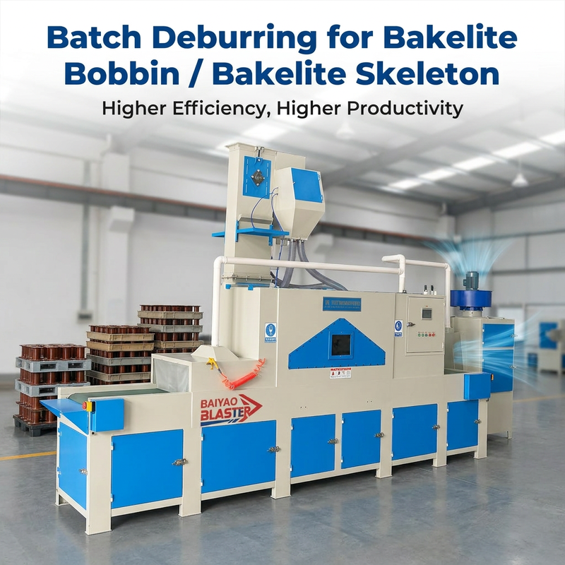 Automatic Bakelite Skeleton Bobbin Deflashing Machine Phenolic Resin Parts Deburring Equipment for Industrial Molding Lines