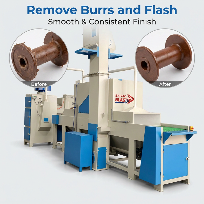 Automatic Bakelite Skeleton Bobbin Deflashing Machine Phenolic Resin Parts Deburring Equipment for Industrial Molding Lines