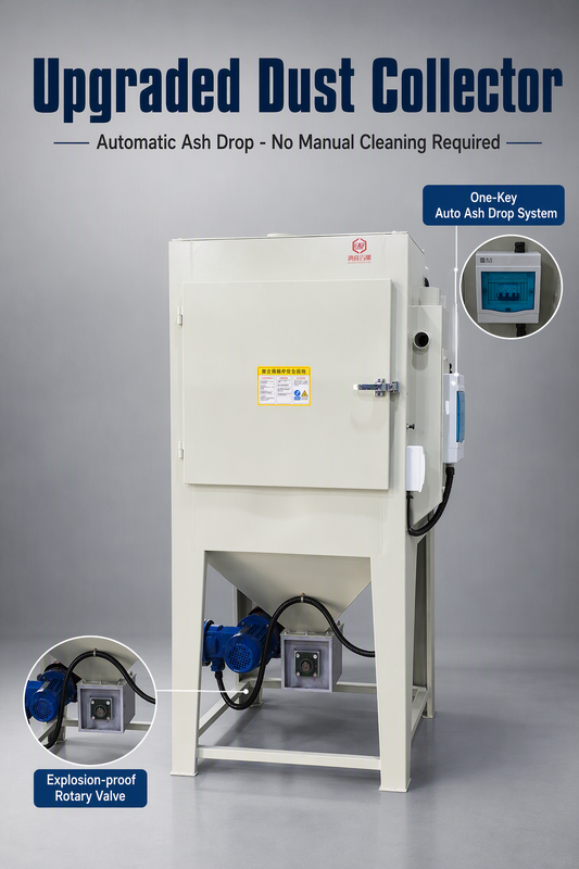 BAIYAOBLASTER 16 Guns Industrial Automatic Conveyor Sandblasting Machine With Dust Collector and Ash Discharge Safety Valve