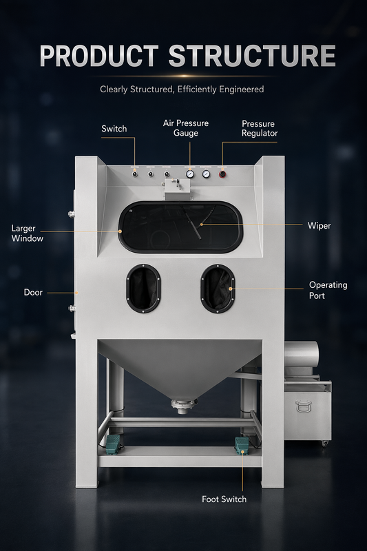 Wet Sandblasting Cabinet Vapor Blasting Machine With Recirculation System Water Blast Equipment for Surface Cleaning