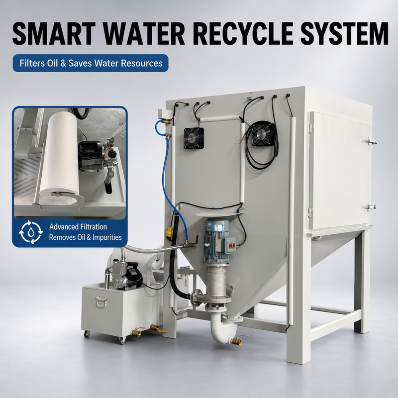 Wet Sandblasting Cabinet Vapor Blasting Machine With Recirculation System Water Blast Equipment for Surface Cleaning