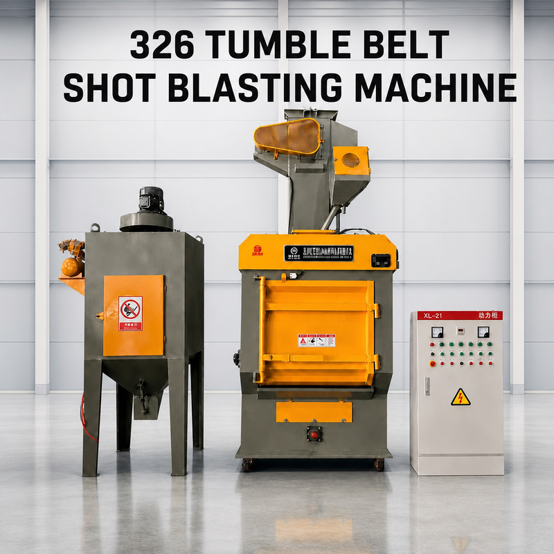 Industrial Q326 Tumble Belt Shot Blaster | High Efficiency Rubber Belt Blasting Machine for Metal Surface Cleaning & Deburring