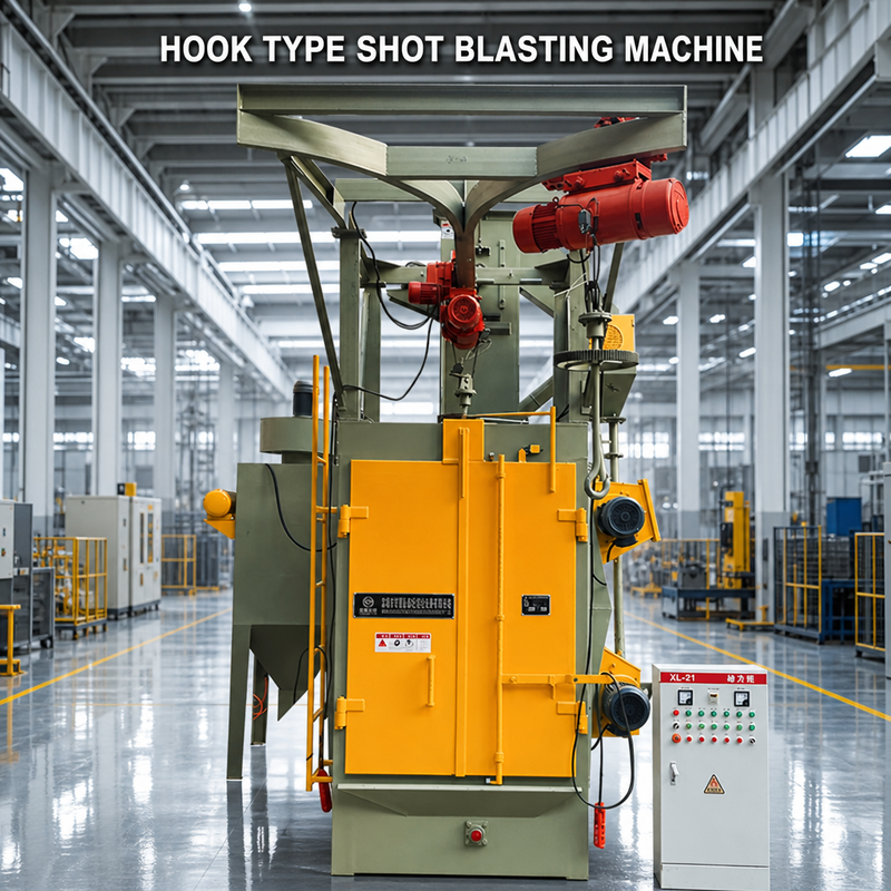 High Efficiency Metal Surface Treatment Hook Type Shot Blasting Machine, Industrial Automatic Rust Removal Blaster, CE Cert