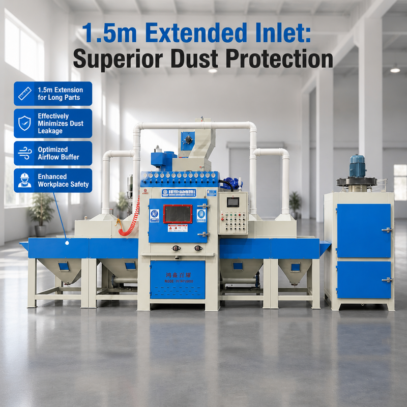 Dustless Automatic Conveyor Sandblasting Machine with High Pressure Cleaning Deflashing Function Motor Core Small Size