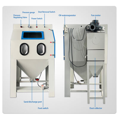 Dust Free Dry Sand Blasting Cabinet industrial CE Certificated