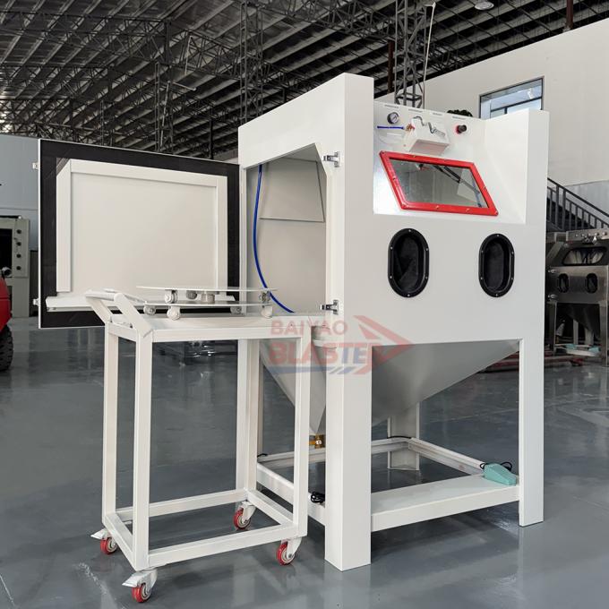 Turntable Wet Sand Blasting Machines Dust Free Sandblasting Machine