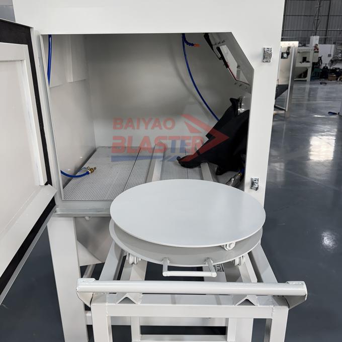 Turntable Wet Sand Blasting Machines Dust Free Sandblasting Machine